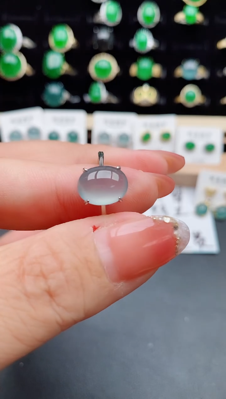 【闪购商品】翡翠戒指银S925镶嵌05800