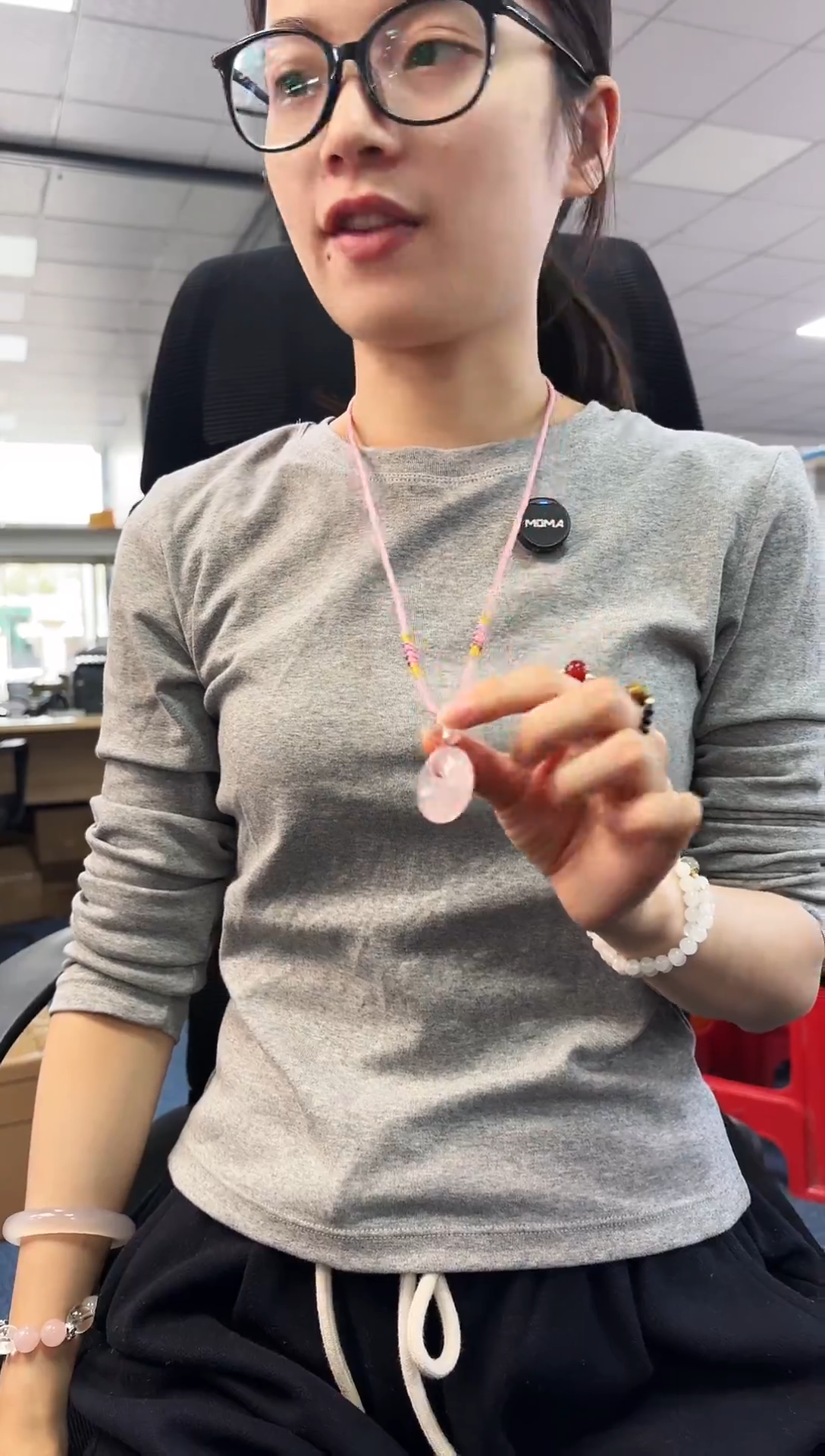 未镶嵌手链水晶粉水晶平安扣