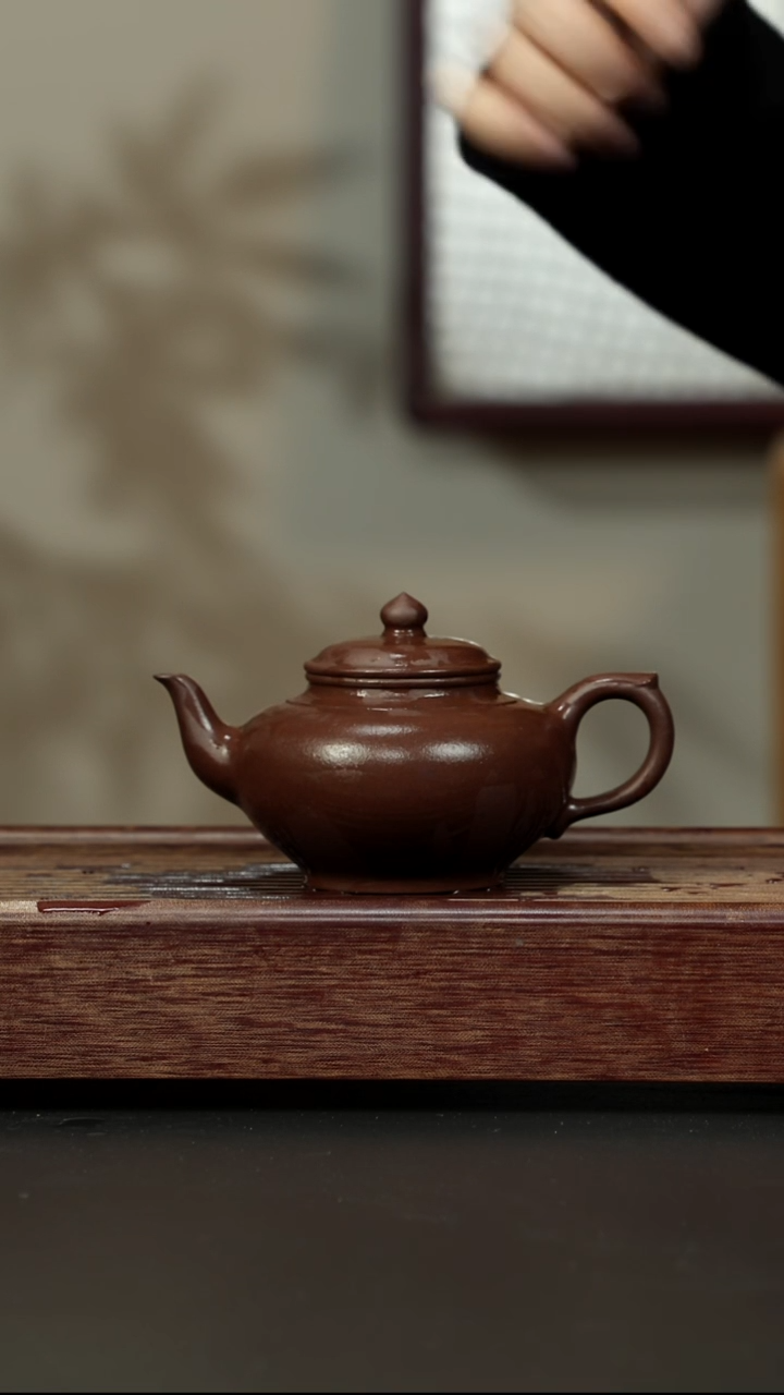 茶壶紫砂老紫泥 笑樱