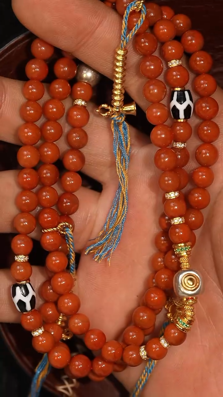 南红玛瑙未镶嵌颈饰冲赛康胡子哥，DIY一