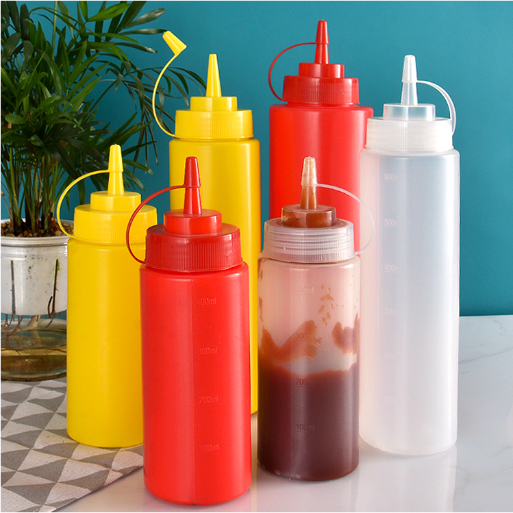 【蓝蒂】3只塑料酱汁瓶挤酱瓶裱花嘴番茄酱果酱沙拉酱挤压瓶商用