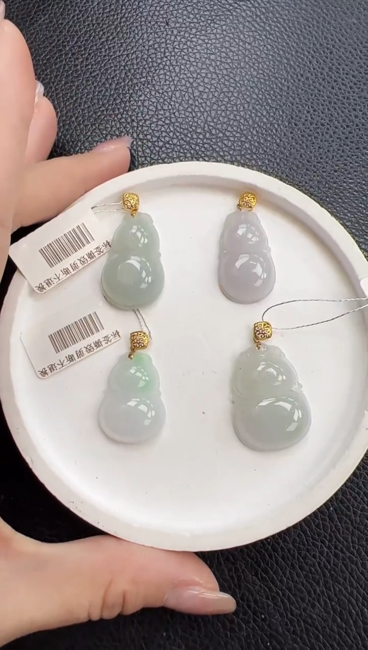 【闪购商品】翡翠颈饰18K金镶嵌YM-54-3葫芦多样性发一