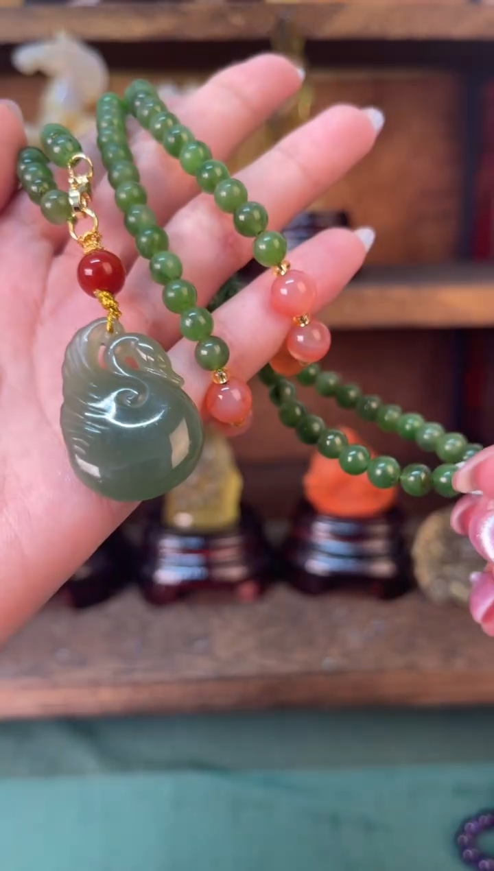 【闪购商品】和田玉项链未镶嵌天鹅