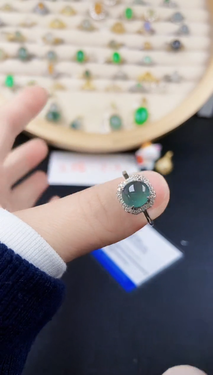 【闪购商品】翡翠戒指银S925镶嵌125466
