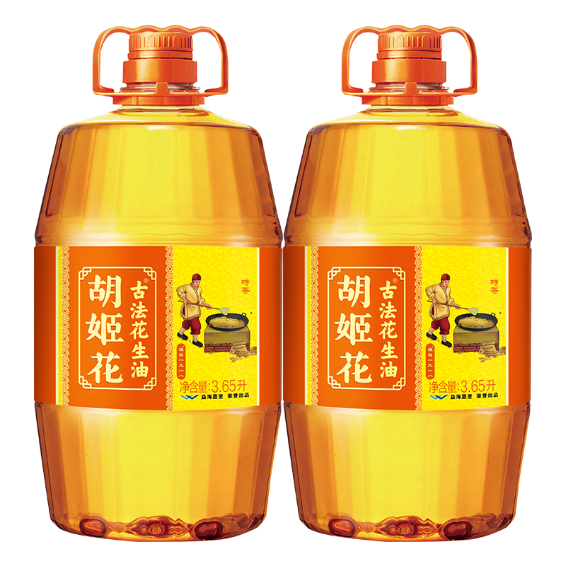 胡姬花古法花生油7.3L（3.65L*2）
