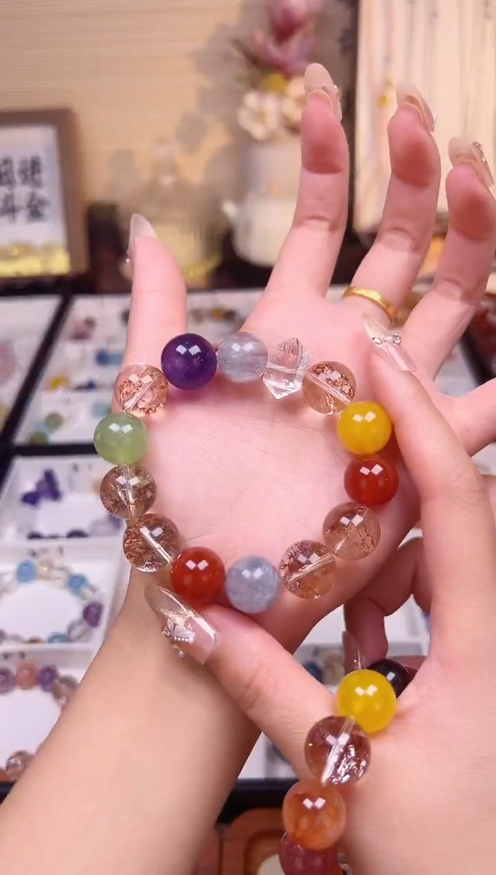 未镶嵌手串水晶青花瓷