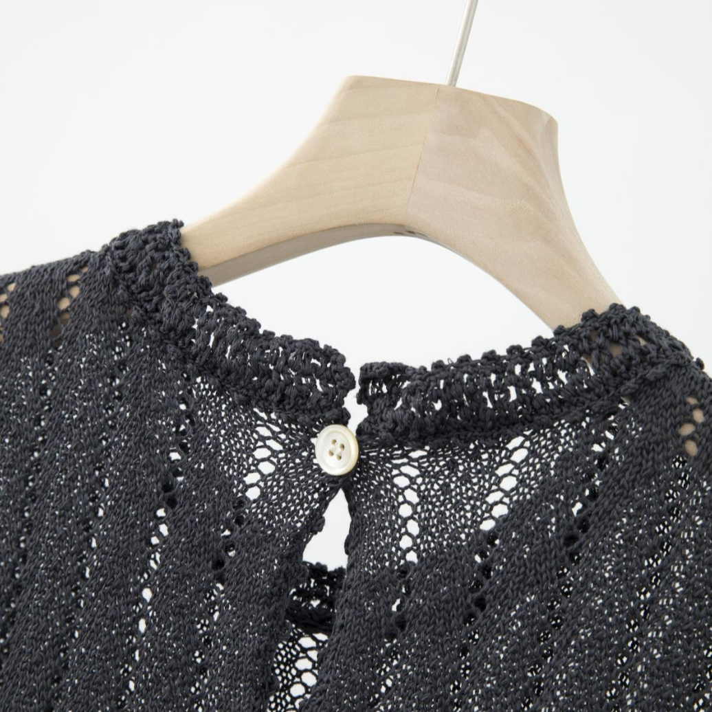 棉纱镂空针织背心ZZS4C2629