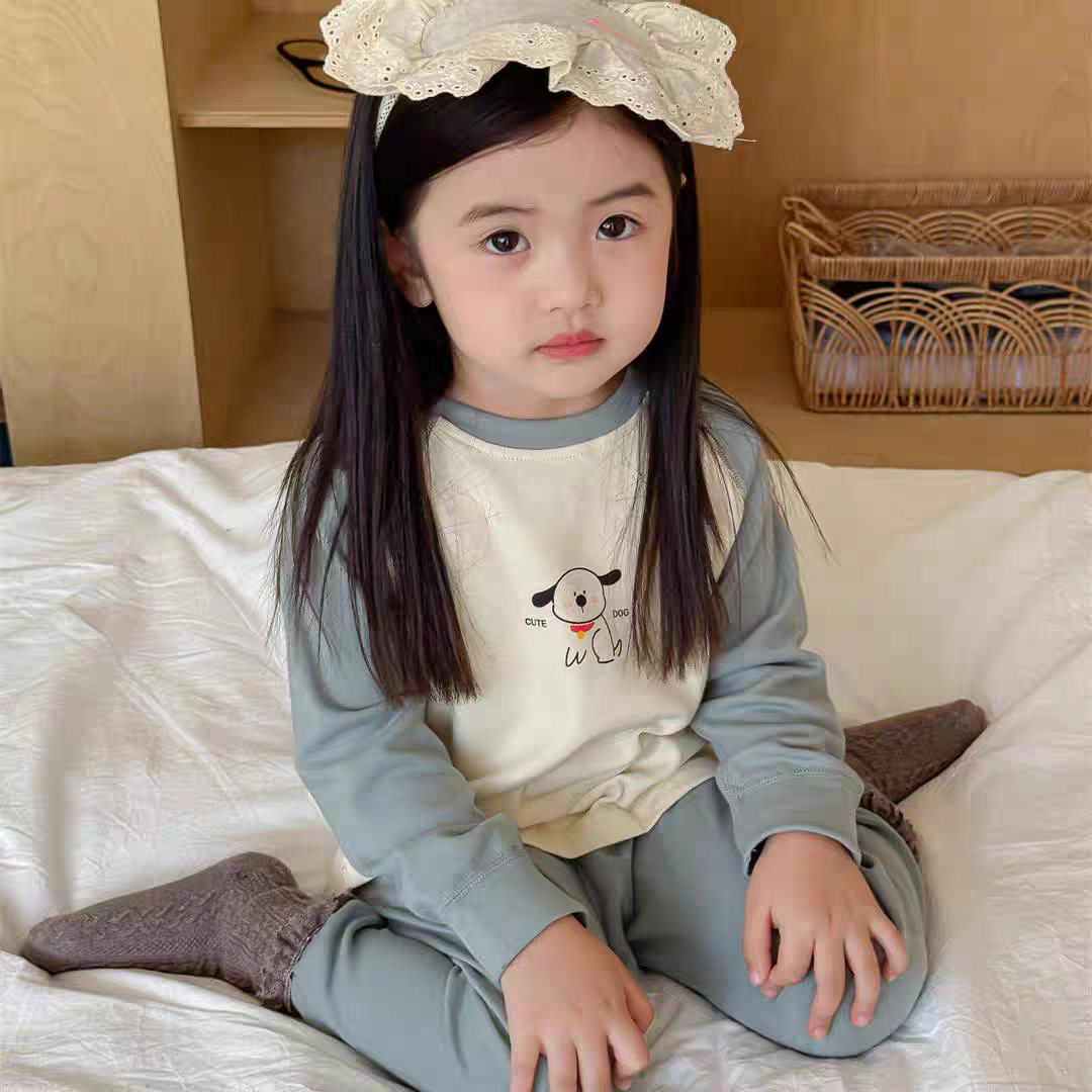 儿童无骨小狗印花家居套装