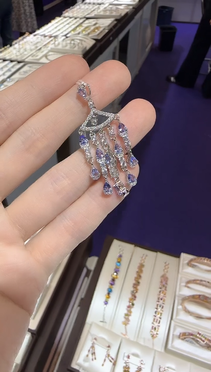 【闪购商品】坦桑石颈饰银S925镶嵌设计款