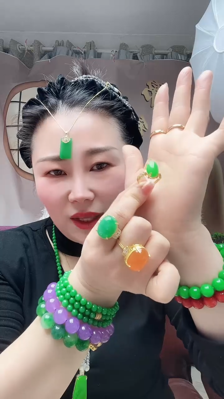 【闪购商品】翡翠戒指14K金镶嵌S20号