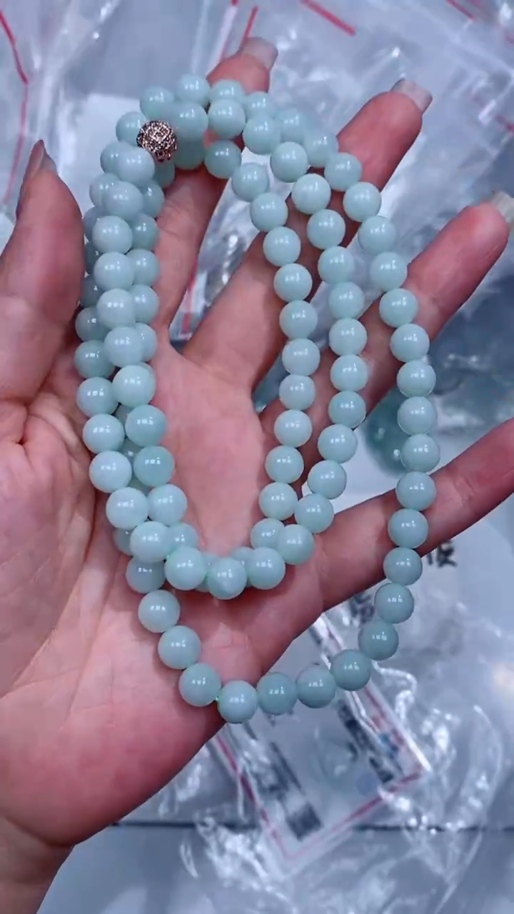 翡翠未镶嵌颈饰珠链