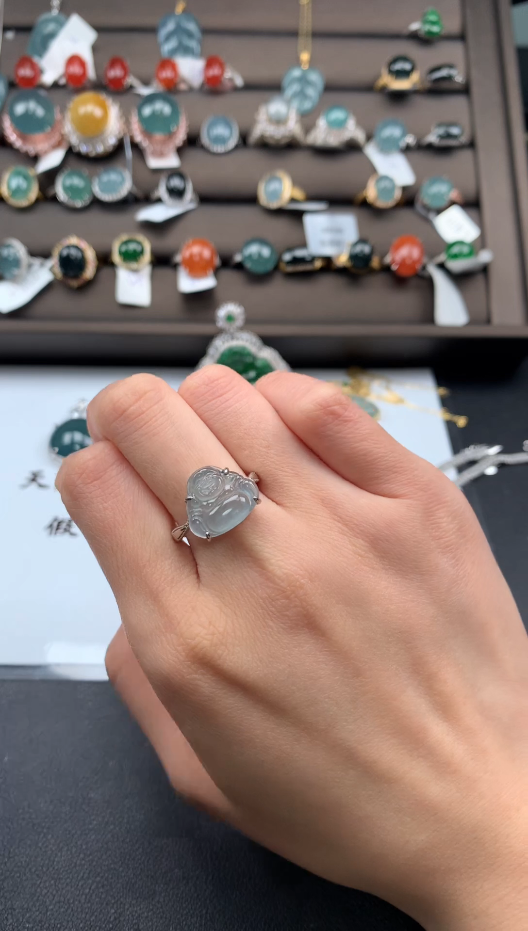 【闪购商品】翡翠戒指银S925镶嵌21321312312