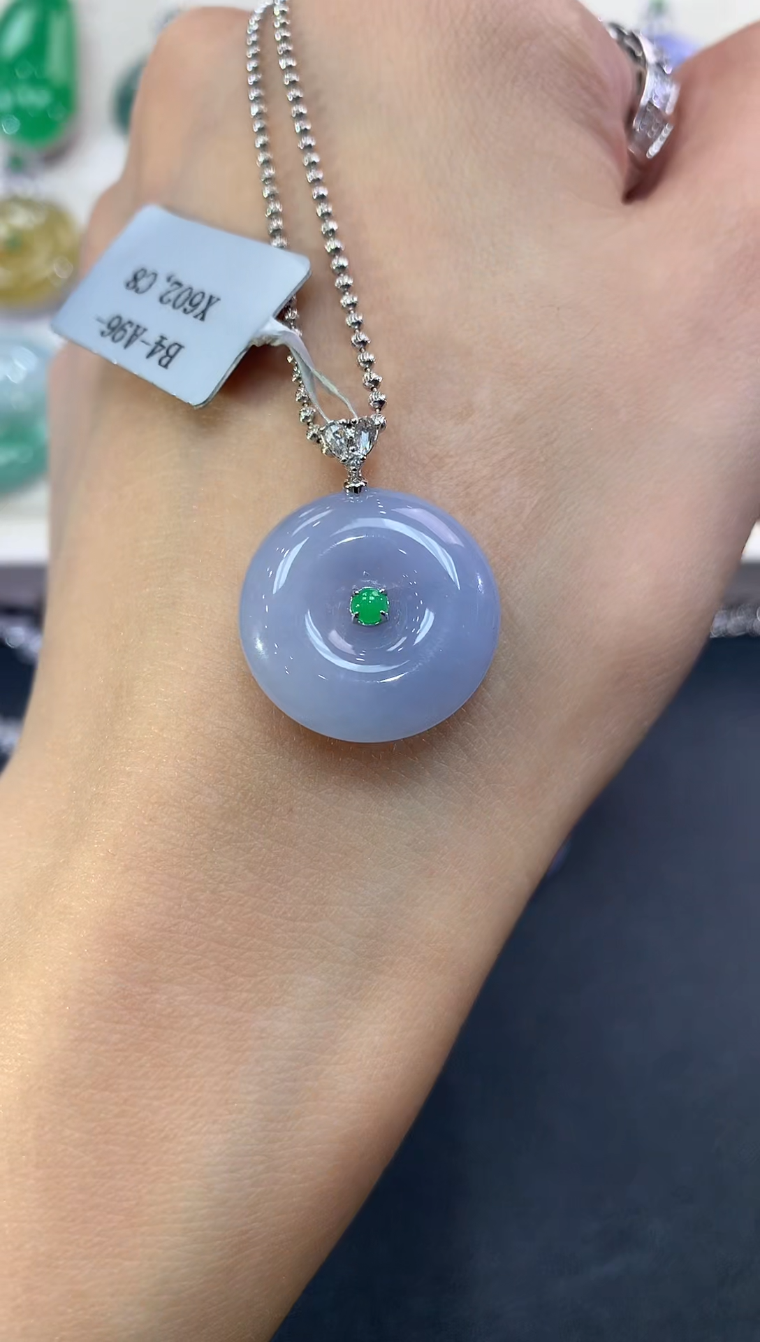 【闪购商品】翡翠吊坠(不含链)18K金镶嵌a46多样性一件发紫货有色差