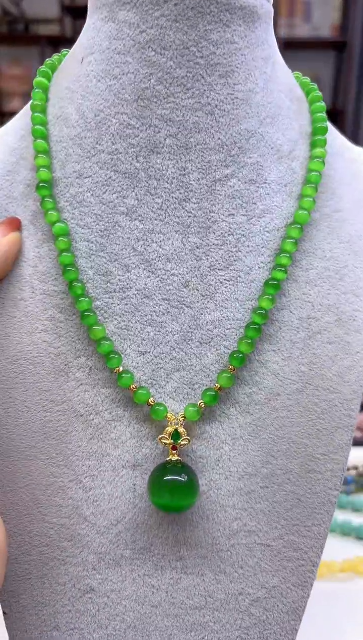 【闪购商品】碧玺猫眼颈饰未镶嵌X526