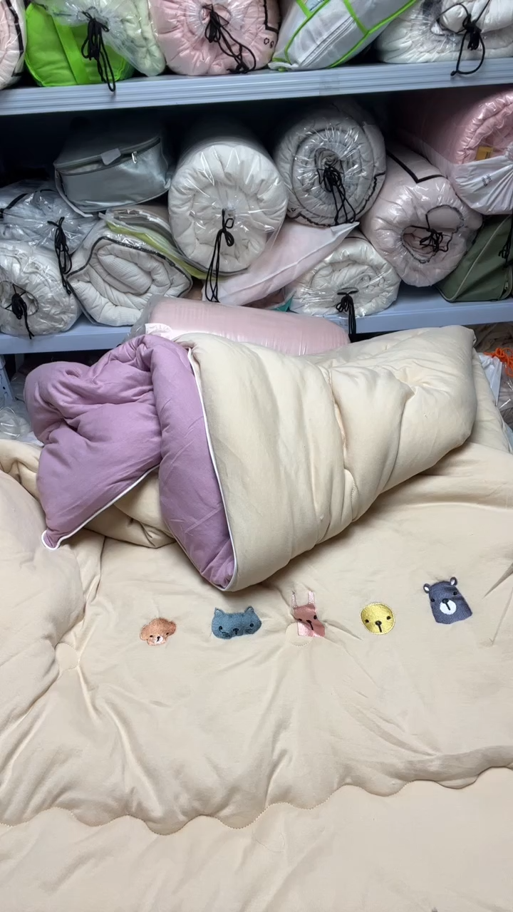 95%以上纯棉针织被150*200单人学生被ab