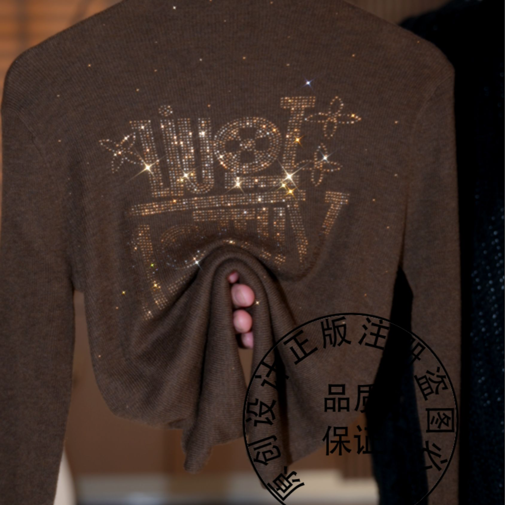 2025年秋季新款烫钻高端百搭显瘦时尚减龄高领长袖女GD1514阿飞