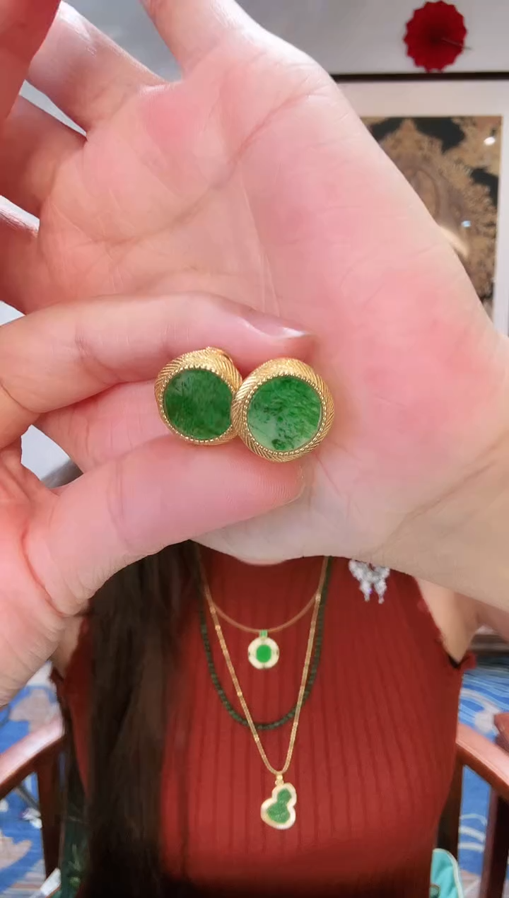 【闪购商品】翡翠耳饰未镶嵌耳饰