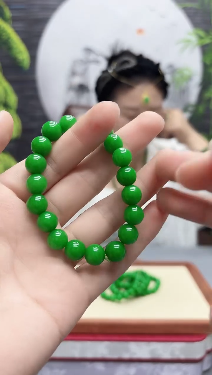 未镶嵌手链翡翠满绿卡10