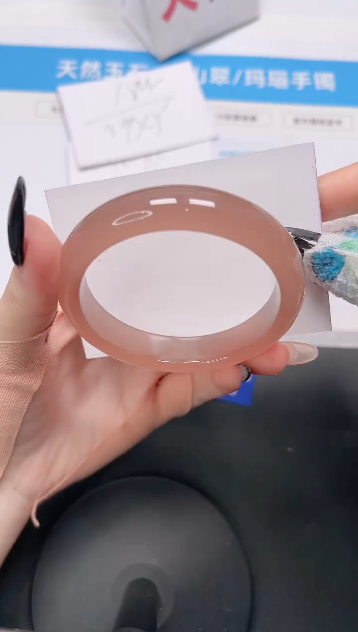 【闪购商品】石英质玉手镯合金258-紫葡萄58.5