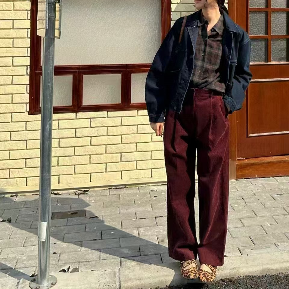 常规宽松女装裤子牛仔裤港风短款显瘦ins时尚裤子