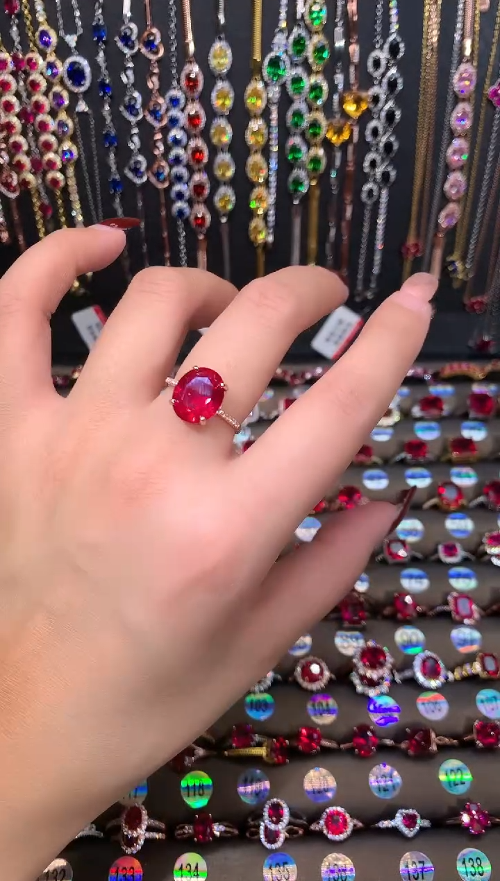 【闪购商品】红宝石戒指银S925镶嵌10.12