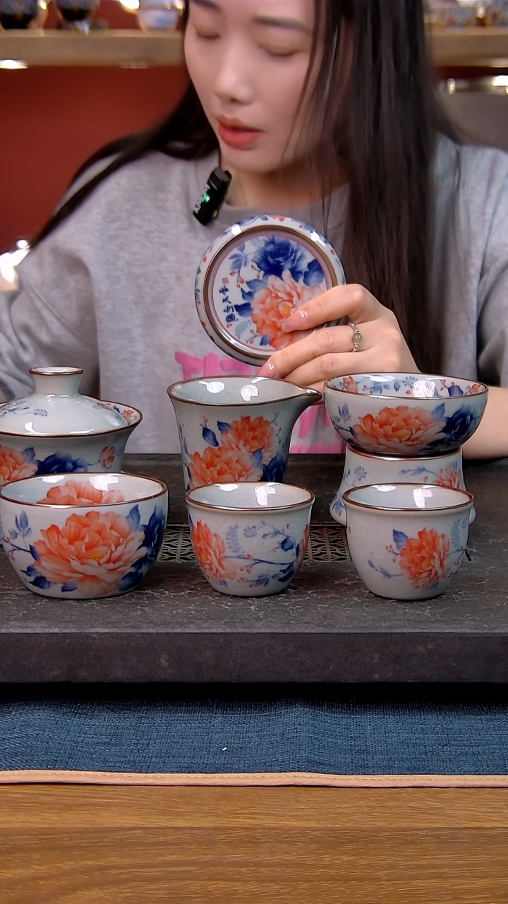 简装家用款7件套 老陶泥开片纹陶瓷茶具