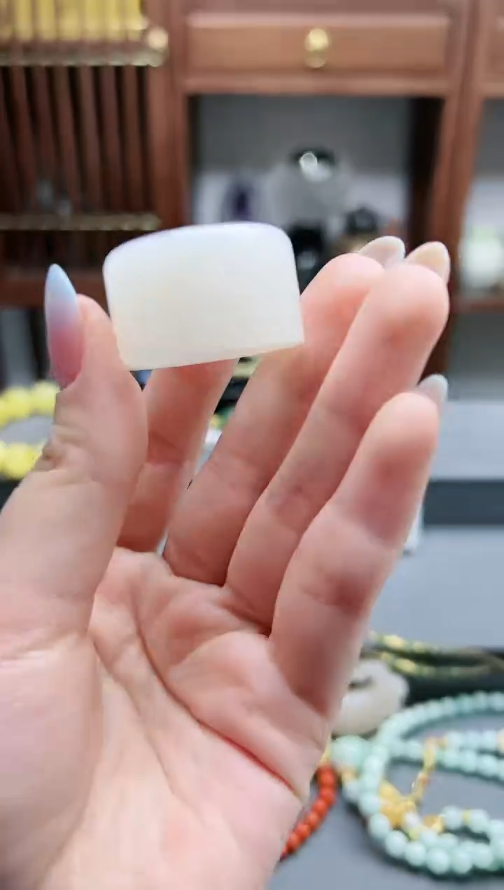 【闪购商品】和田玉扳指未镶嵌白玉扳指27-28号*1 BDD