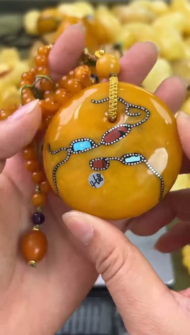 裸石琥珀未镶嵌琥珀蜜蜡吊坠