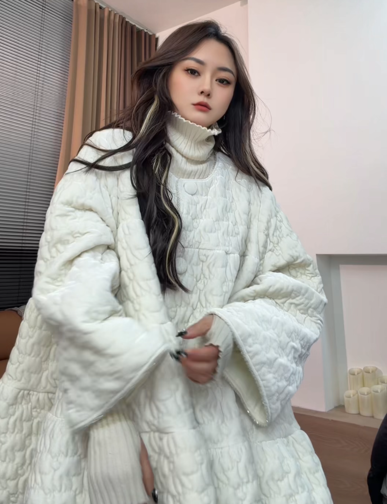 museguhui/木色古汇20089#纯色气质百搭时尚纯色宽松休闲重工棉服