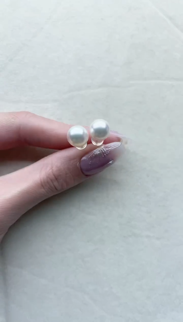 【闪购商品】海水珍珠耳钉18K金镶嵌Y109