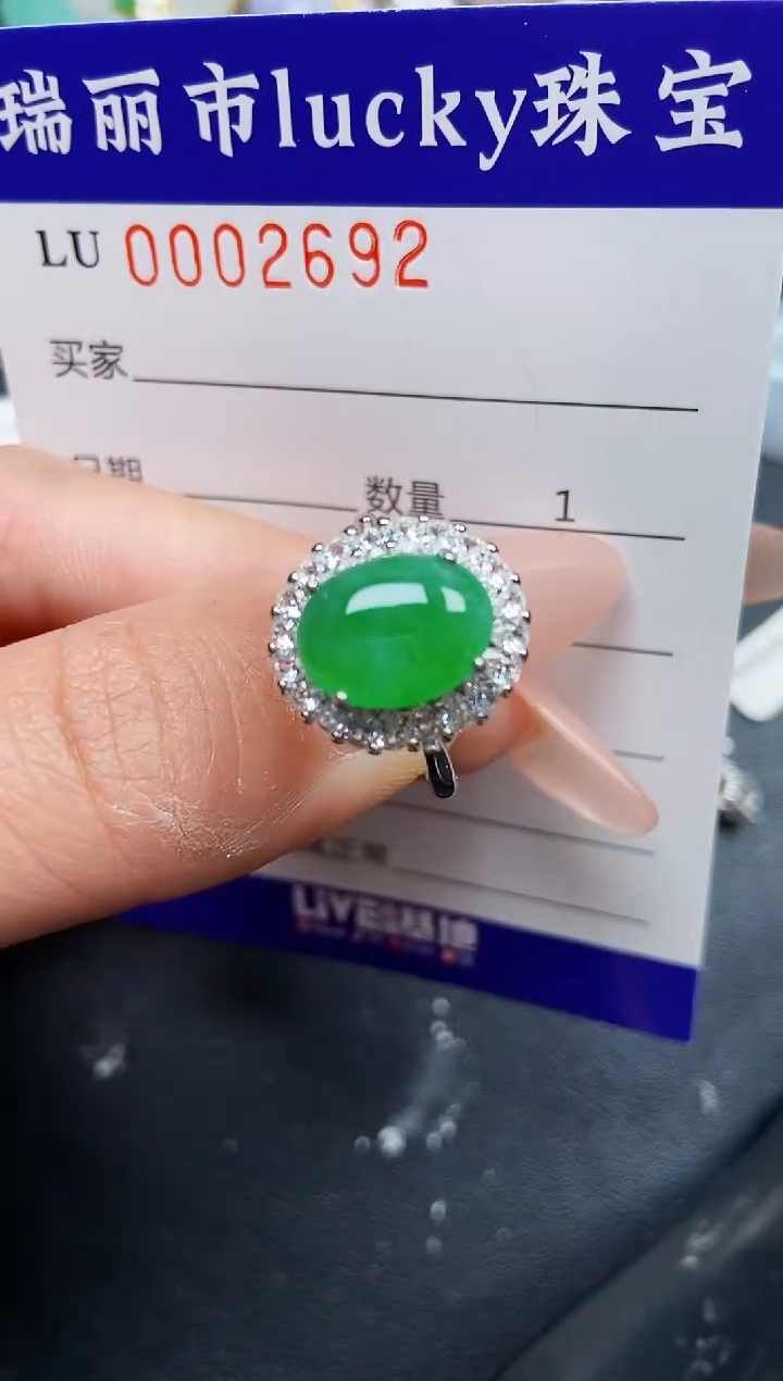 【闪购商品】翡翠颈饰银S925镶嵌2692