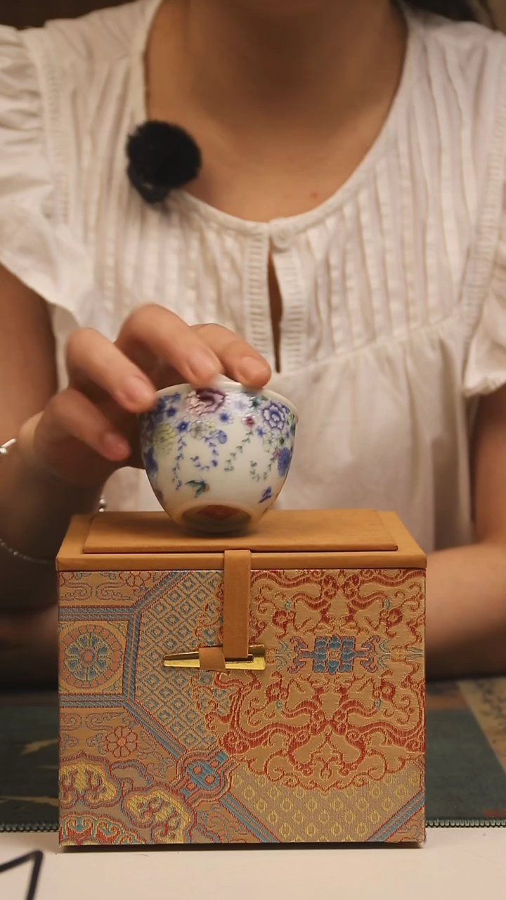 景德镇高温瓷万花缸杯