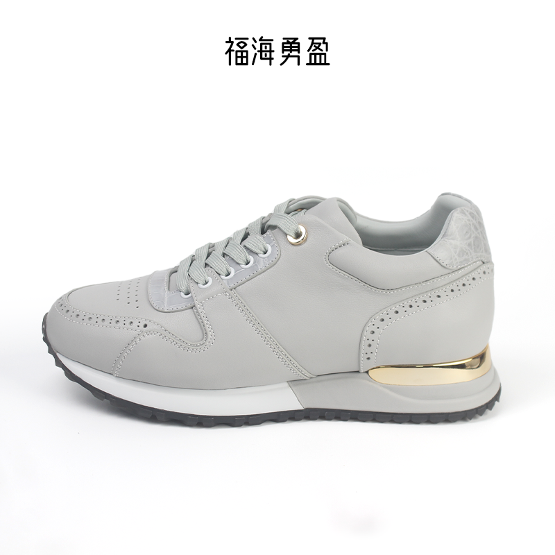 真皮鳄鱼皮低帮男鞋休闲运动鞋系带时尚百搭户外休闲鞋透气舒适