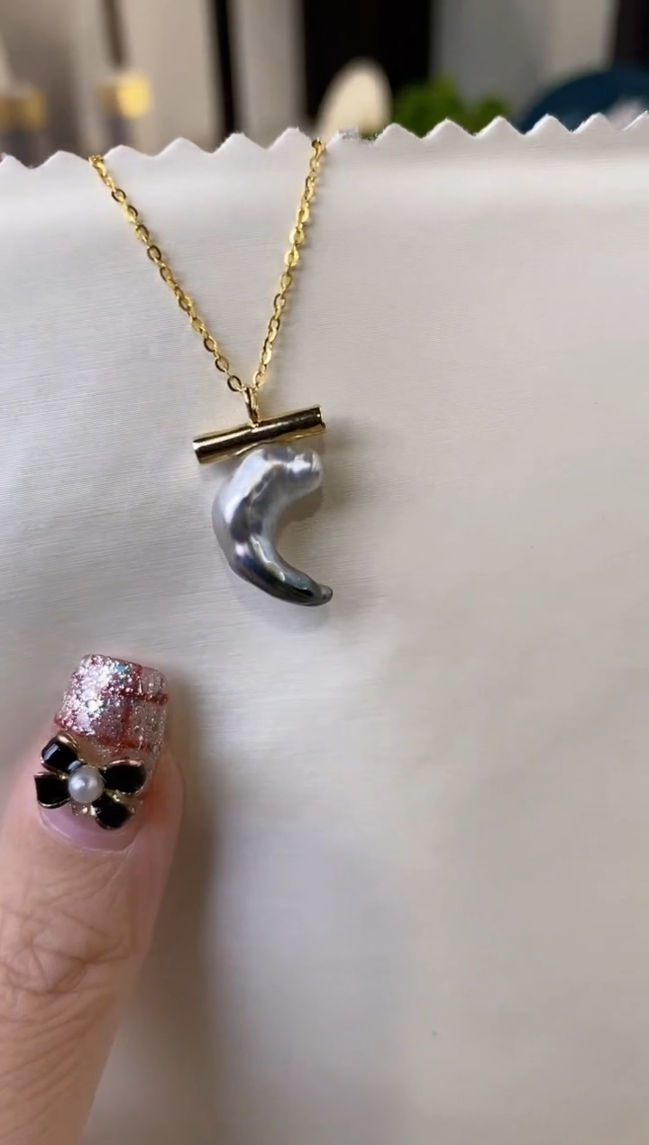 【闪购商品】海水珍珠吊坠(不含链)银S925镶嵌6-7海水珍珠吊坠