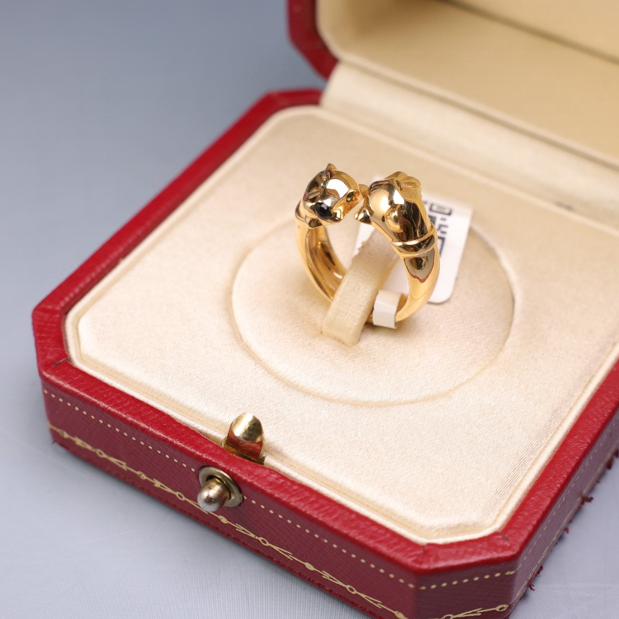95新 Cartier/卡地亚 柚礼中古/卡地亚豹子开口戒指cq512006