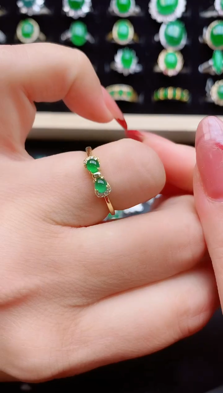 【闪购商品】翡翠戒指银S925镶嵌21312