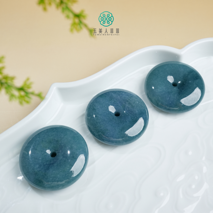 石惑珠宝+翡翠平安扣吊坠约42mm&多样性发一