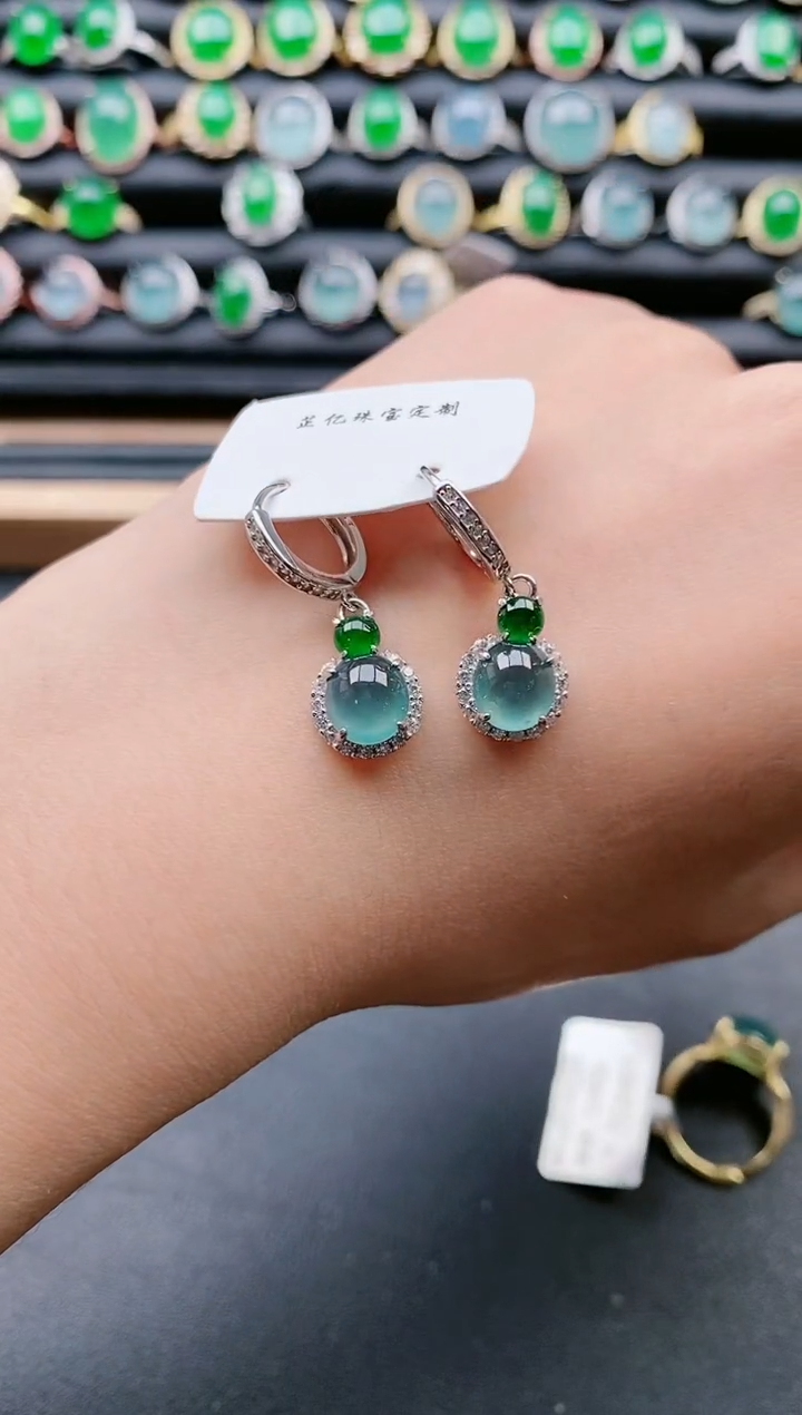 【闪购商品】翡翠戒指银S925镶嵌11111