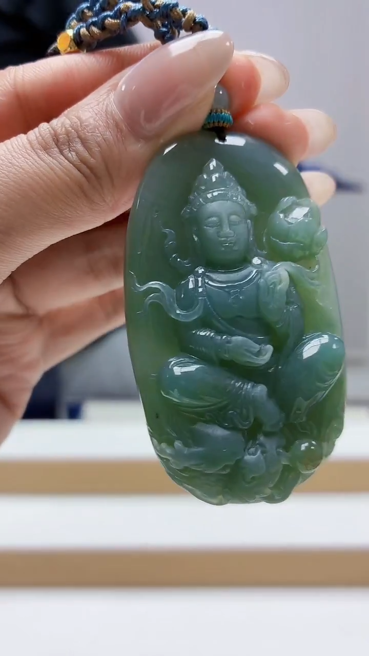 未镶嵌定制翡翠5060MM-毛货挂件64