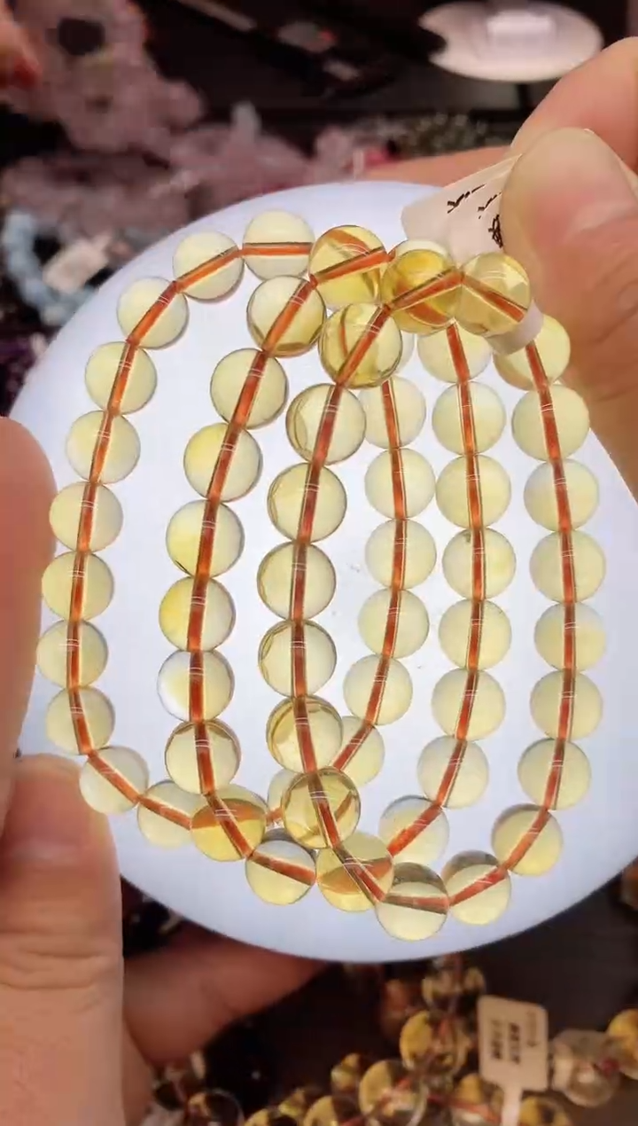 【闪购商品】水晶手串未镶嵌A32 黄水晶 9mm 多样性发其一