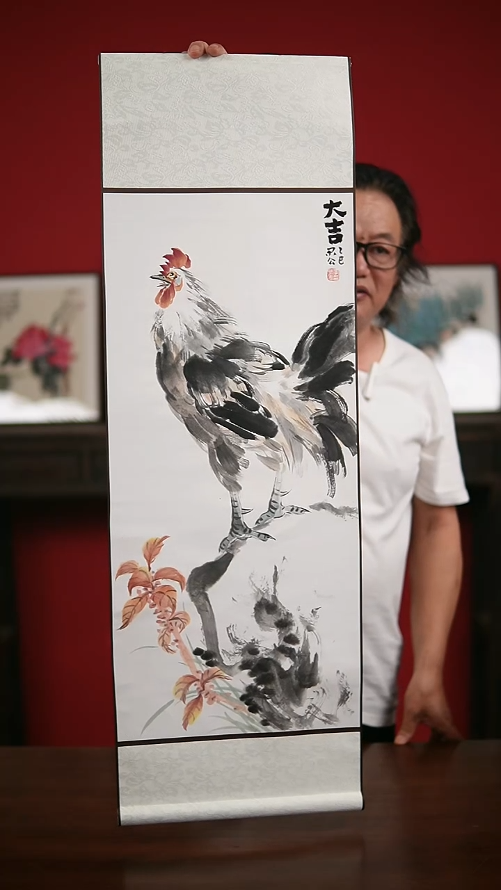 国画手写手绘-32*95卷轴
