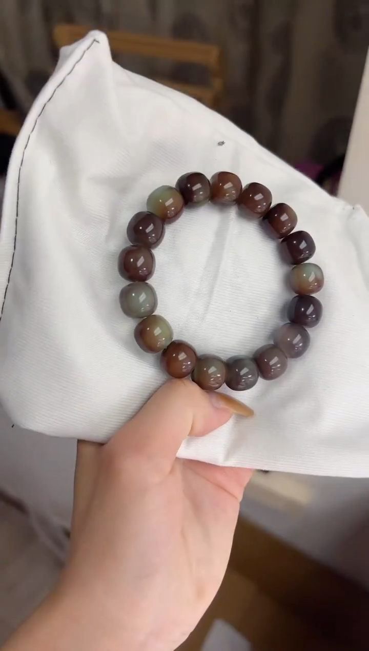 手串菩提根/象牙果沐q22唐三彩干磨桶珠12*13mm手串