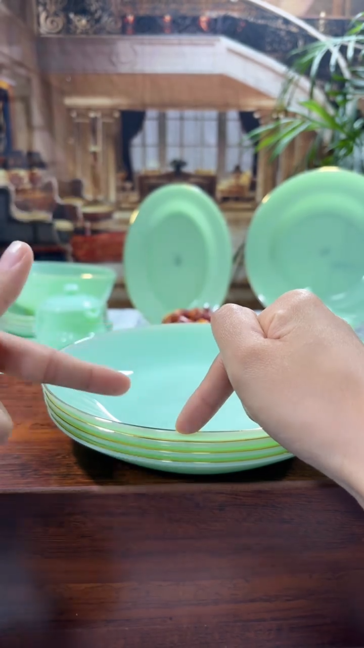 【闪购商品】...8英寸深盘4个  玉瓷【贝美】