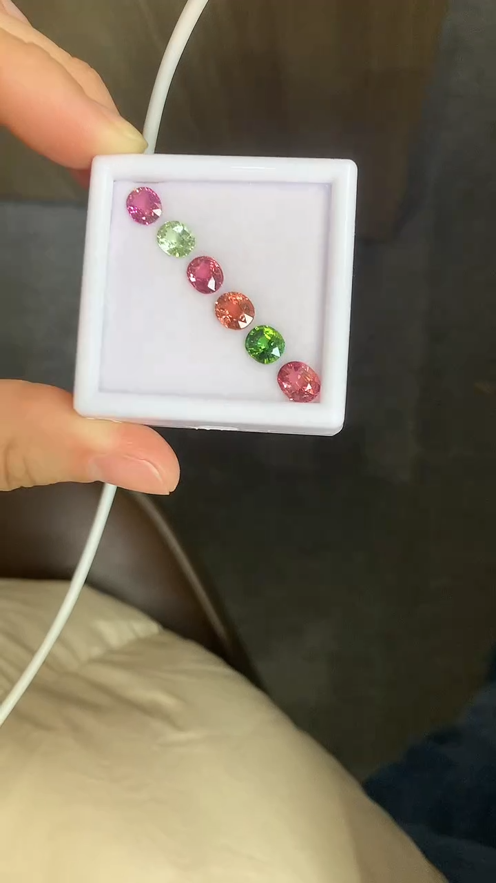 【闪购商品】碧玺裸石未镶嵌碧玺裸石多样性发6颗