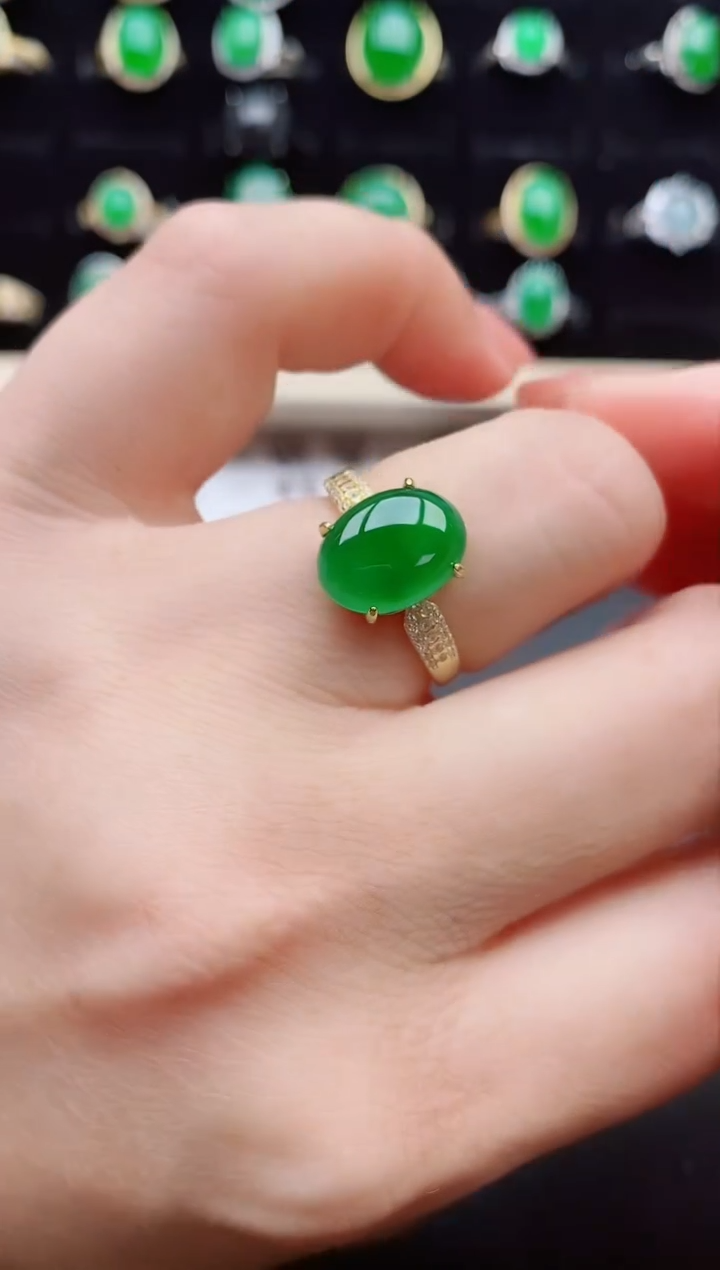 【闪购商品】翡翠戒指银S925镶嵌212121