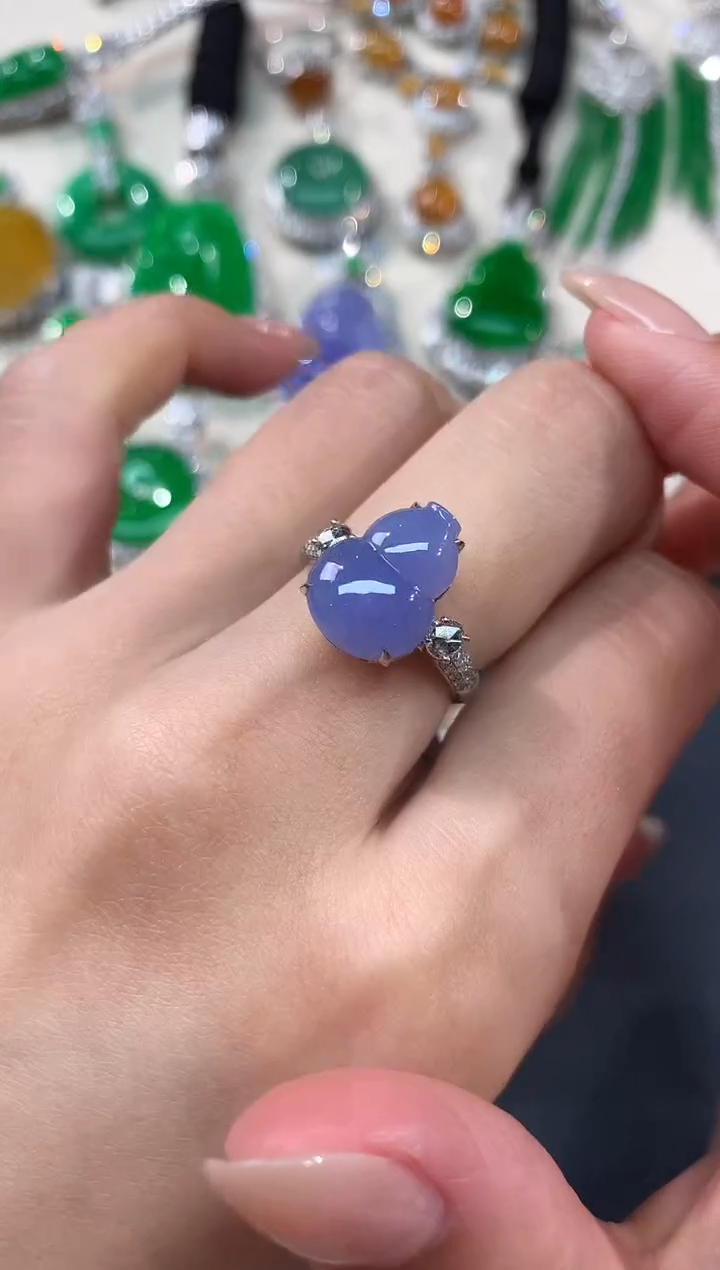 【闪购商品】翡翠戒指18K金镶嵌戒指A376|29800