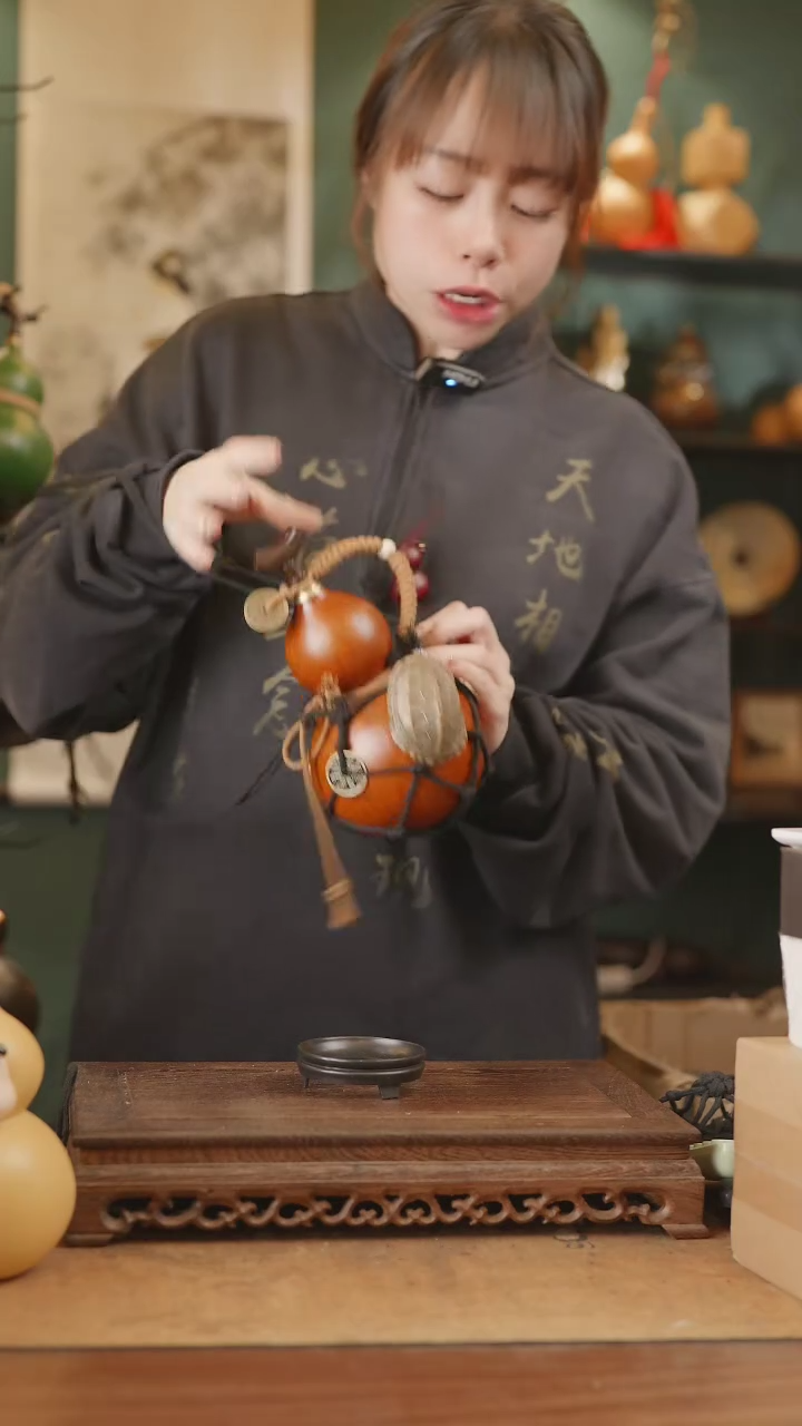 【闪购商品】253号精品天然大漆工艺防渗内胆酒葫芦~