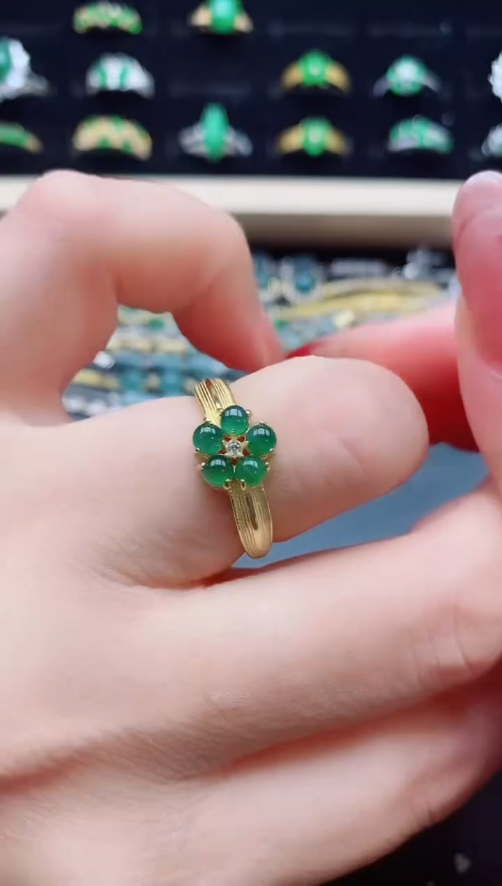 【闪购商品】翡翠戒指银S925镶嵌321321
