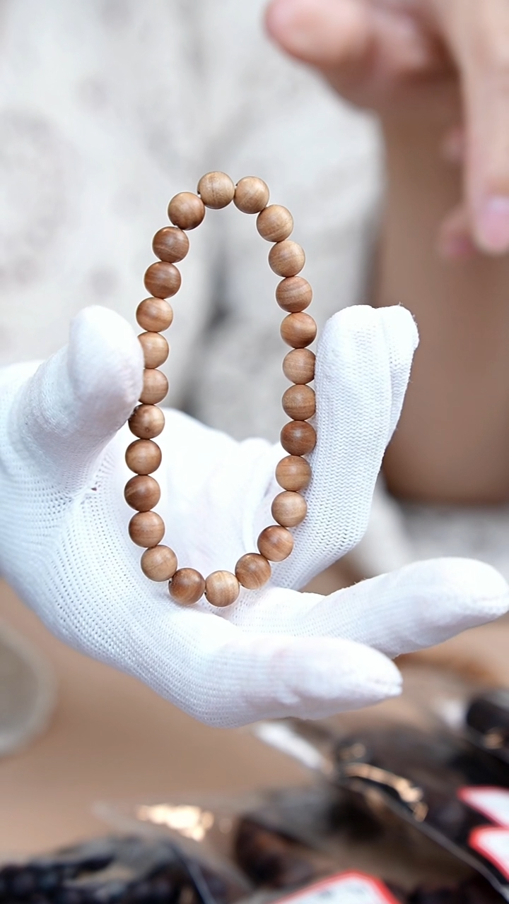 【闪购商品】檀香木无事牌天然野料 印度老山檀圆珠