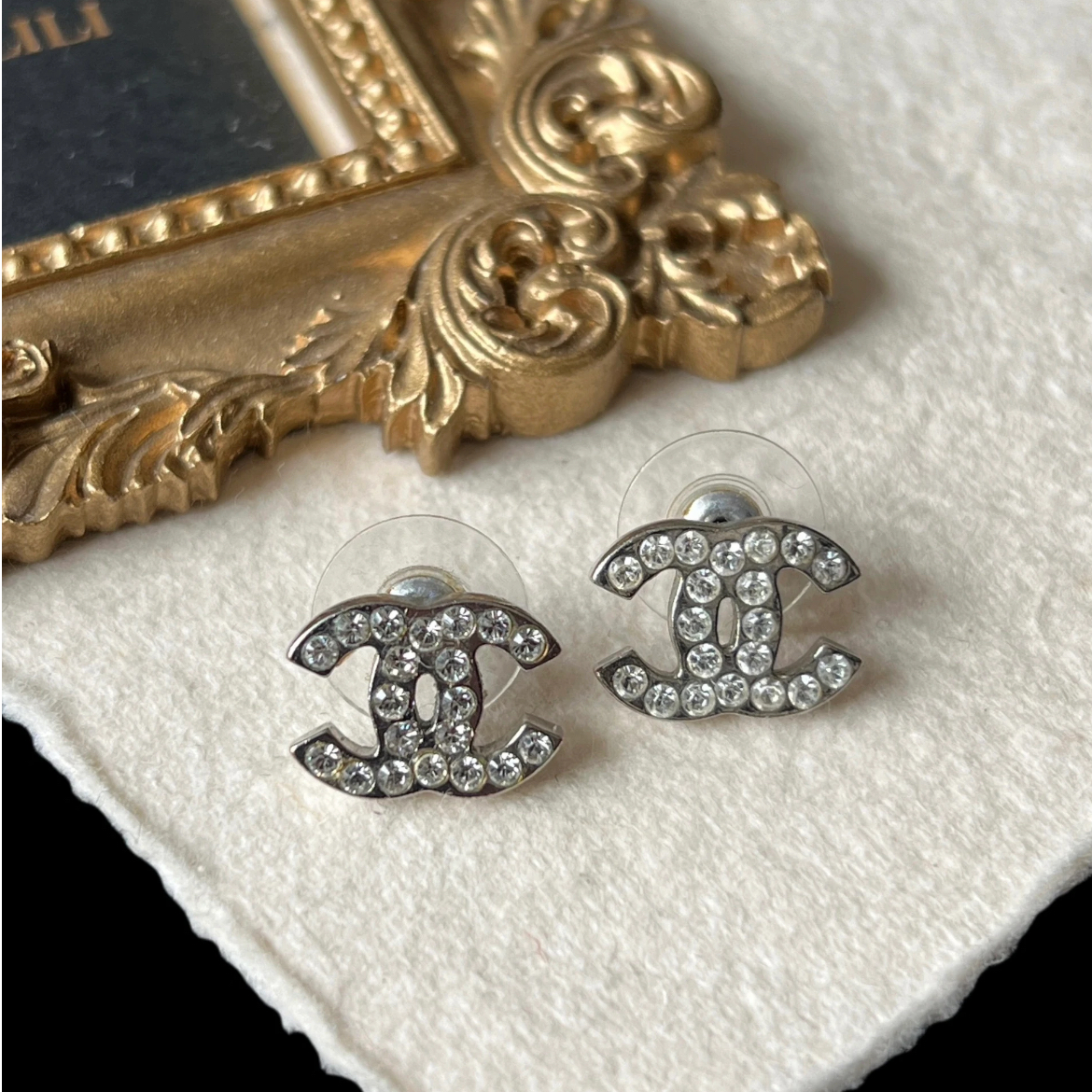 99新 Chanel/香奈儿  7姐专场/水钻双C耳钉